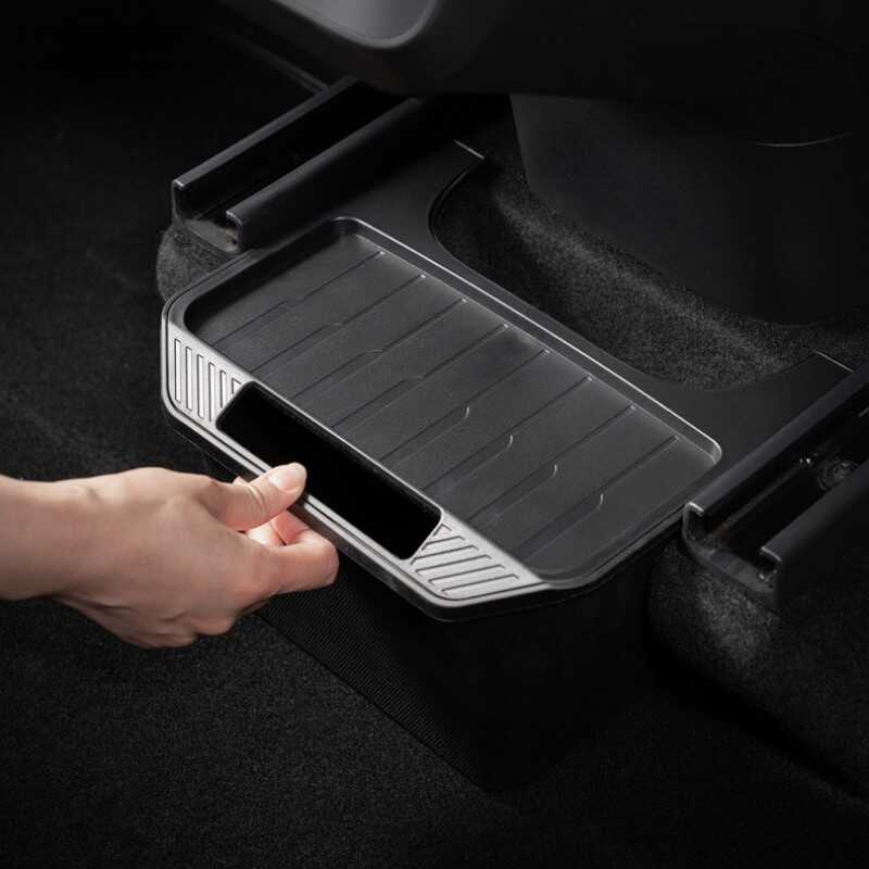 Para sa Tesla Model Y Rear Center Console Storage Box TPE Organizer box ...