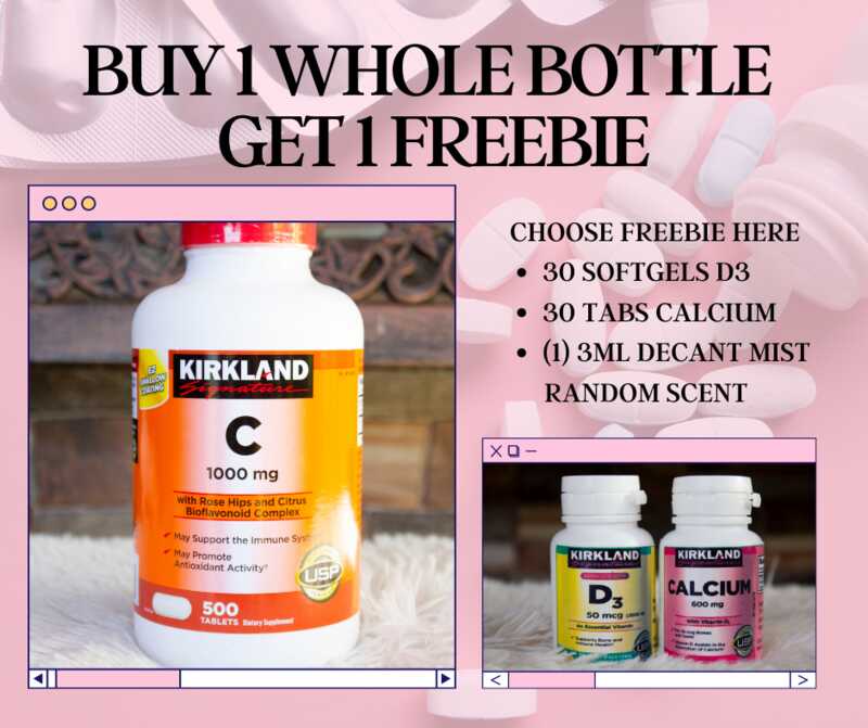 Kirkland Vitamin C 1000 mg 500 Tablets (1 bottle) Shopee Philippines