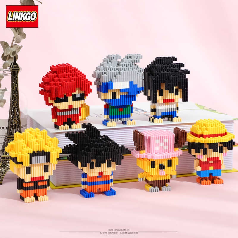 Japan Anime Naruto Micro Bricks Figure Hatake Kakashi Sasuke Gaara 3D ...