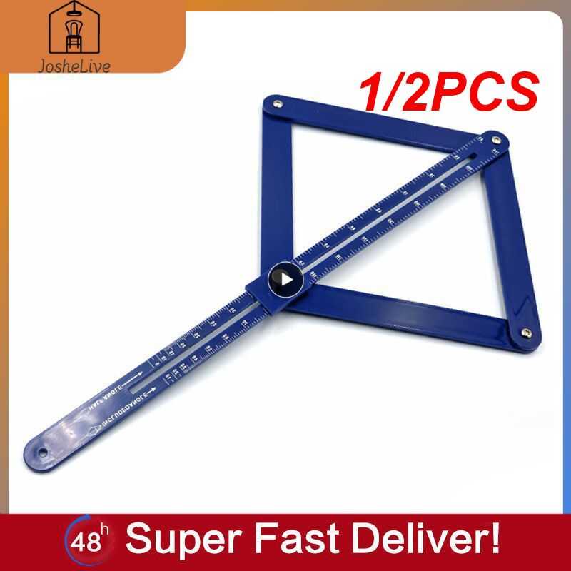 1/2PCS Multifunctional Protractor Corner Angle Finder Tool Square Ruler ...