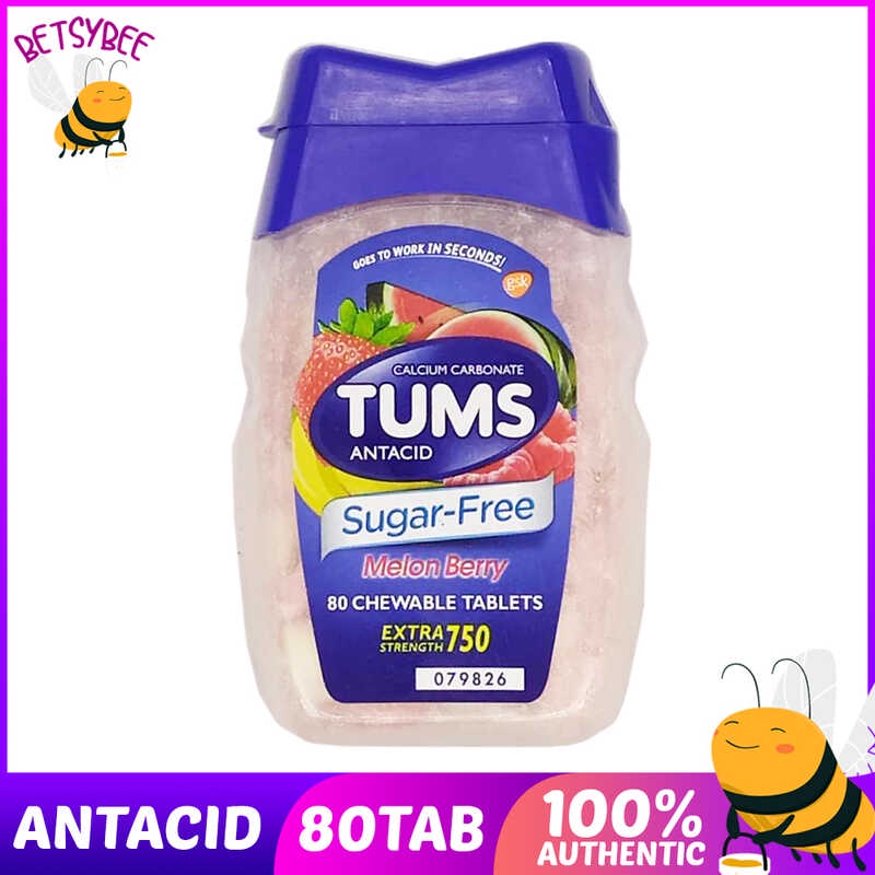 TUMS Sugar Free Antacid Extra Strength 750 Melon Berry 80 Chewable Tablets Shopee Philippines