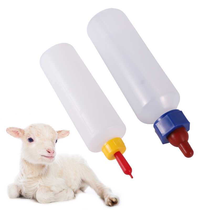 6 10Pcs Lamb Milking Bottle Nipple Drinker Plastic Piglet Sheep Goat
