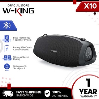 W-KING Bluetooth Speaker, 50W Portable Speakers Bluetooth Wireless Loud,  IPX6 Waterproof Outdoor Large Bluetooth Speaker Subwoofer/Bass  Boost/DSP/40H