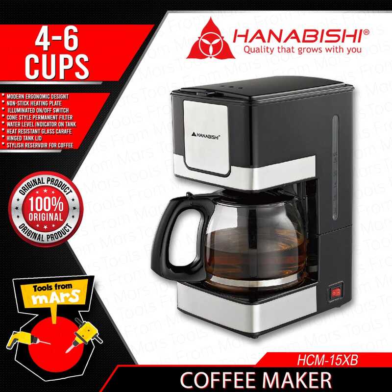 HANABISHI Coffee Maker Machine 46 CUPS HCM15XB •TOOLS FROM MARS