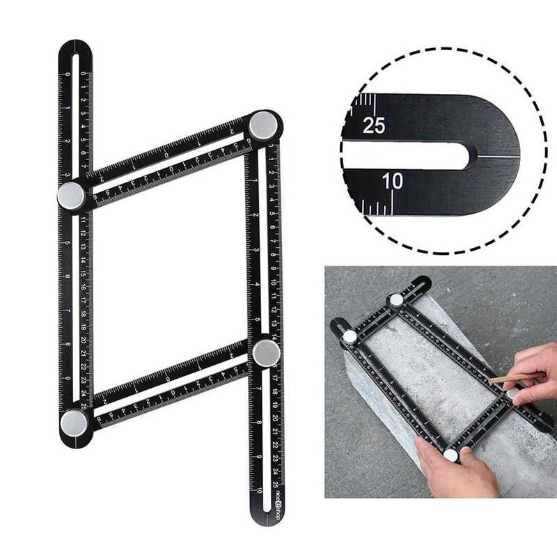 Easy Use Multi-function Adjustable Four-Sided Folding Measuring Tool ...