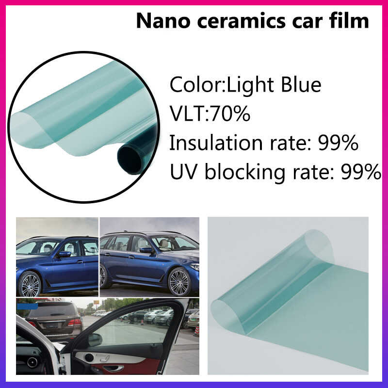 Vlt70 Light Blue Car Window Foils Car Windshield Sticker Film Nano