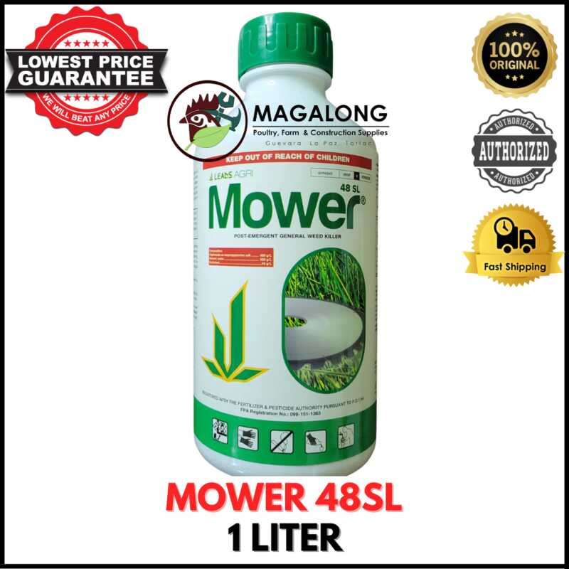 MOWER 48SL GLYPHOSATE HERBICIDE BY LEADS AGRI 1 LITER POSTEMERGENT