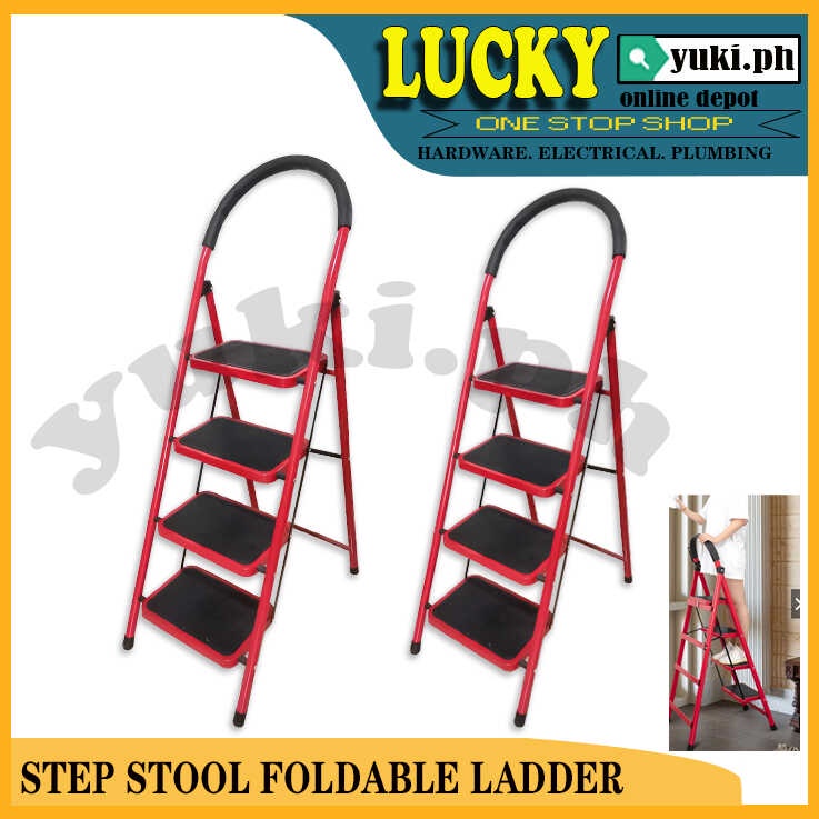 STEP STOOL FOLDABLE/RETRACTABLE LADDER ( 4 STEP ) | Shopee Philippines