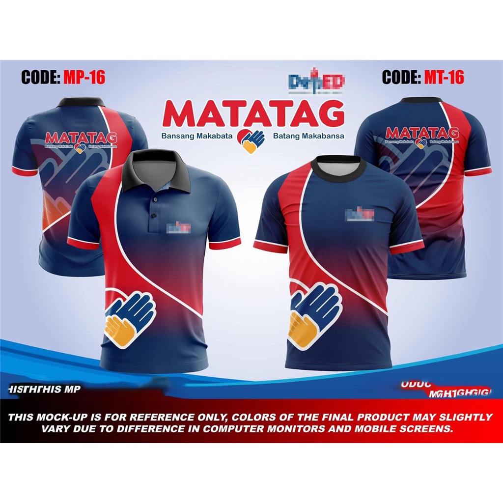 LND - MATATAG UNIFORM SUBLIMATION DEPED BADGE TSHIRT FOR MEN AND WOMEN ...