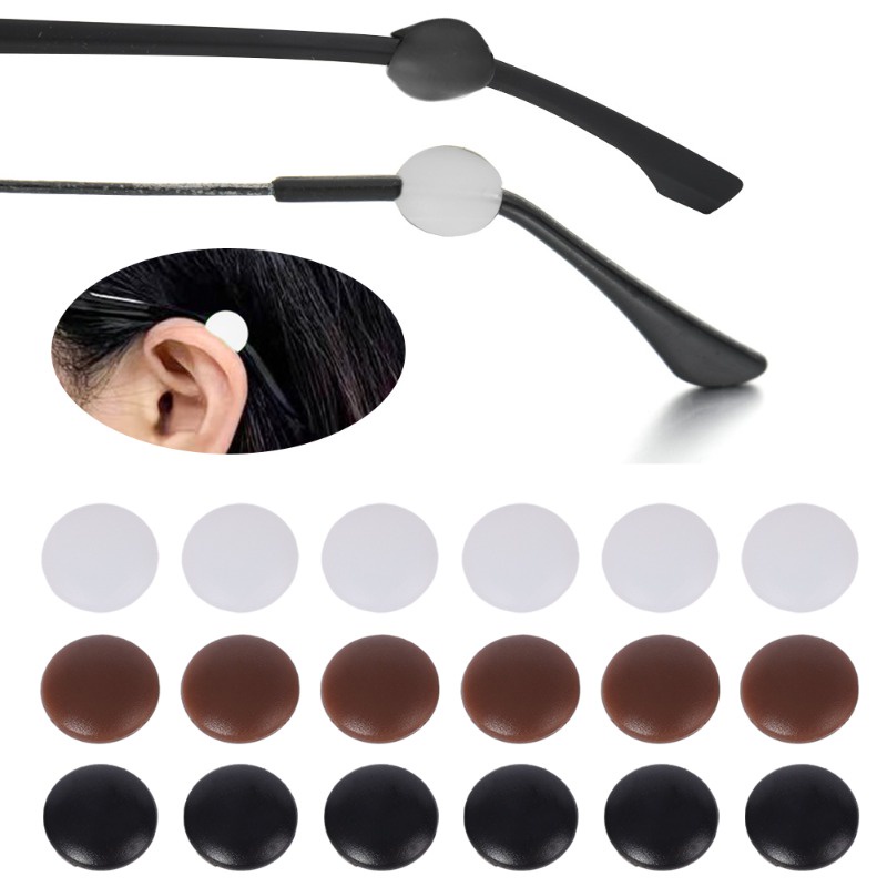 10Pcs Elastic Fixed Eyeglasses Grip Retainer Holder Transparent Round ...