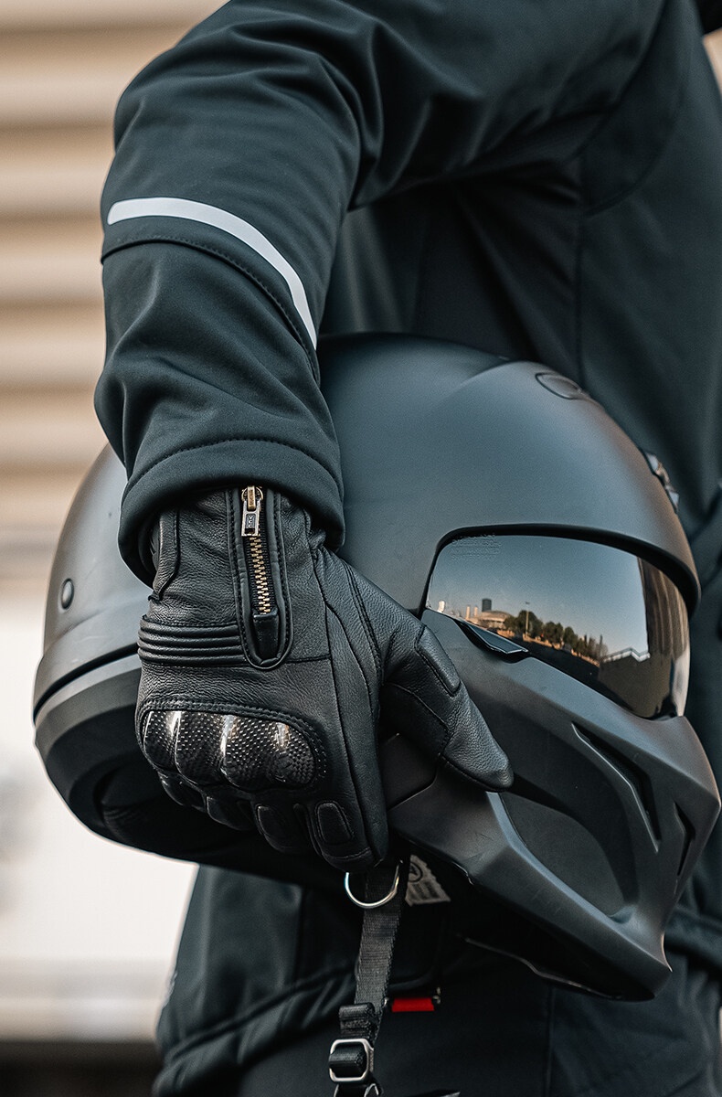 Rockbros Motorcycle Leather Gloves Full Finger Shockproof Screen ...