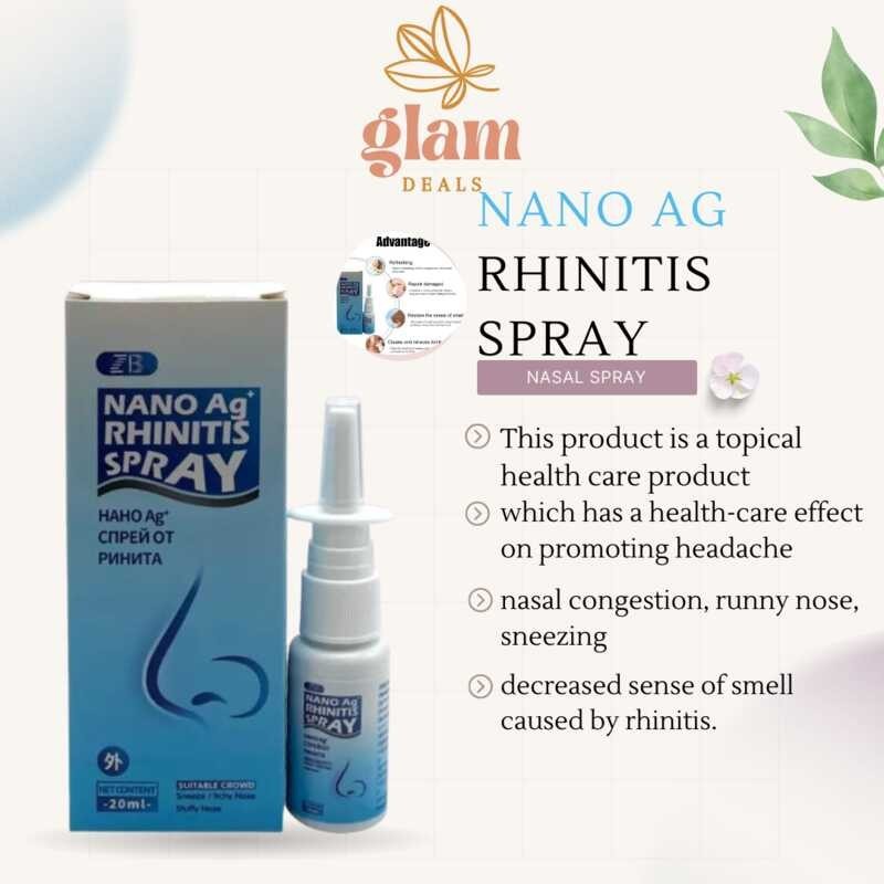 Zb 20ml Nano Ag Rhinitis Spray Atrophic Refreshing Rhinitis Spray Herb Nasal Spray Chronic Nose