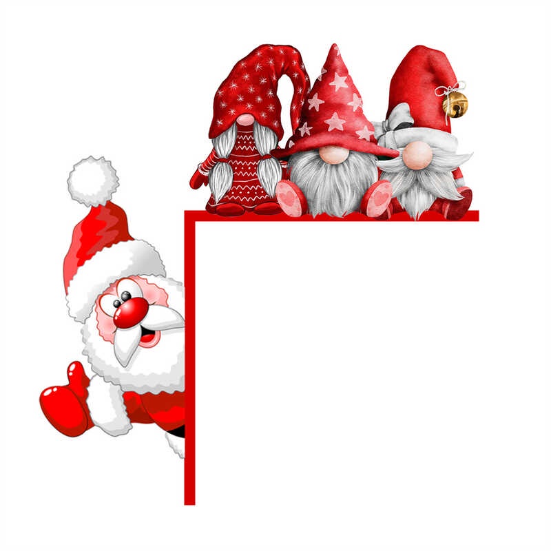 2023 Cartoon Christmas Door Frame Decoration Santa Claus Angel Elk ...