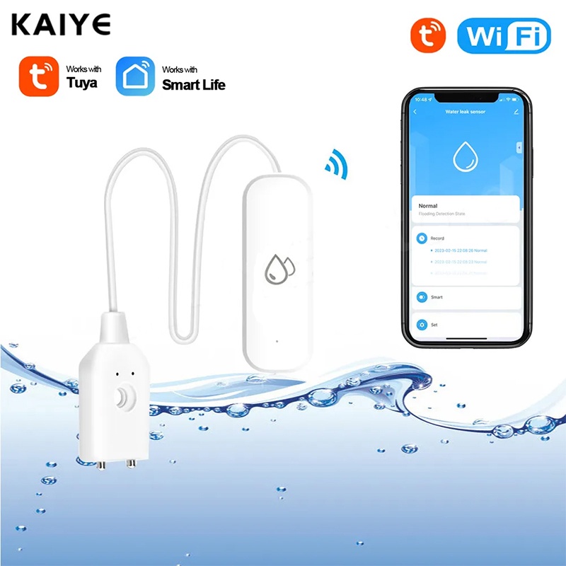 Tuya WiFi Water Sensor Smart Home Automation Independent Flood Water ...