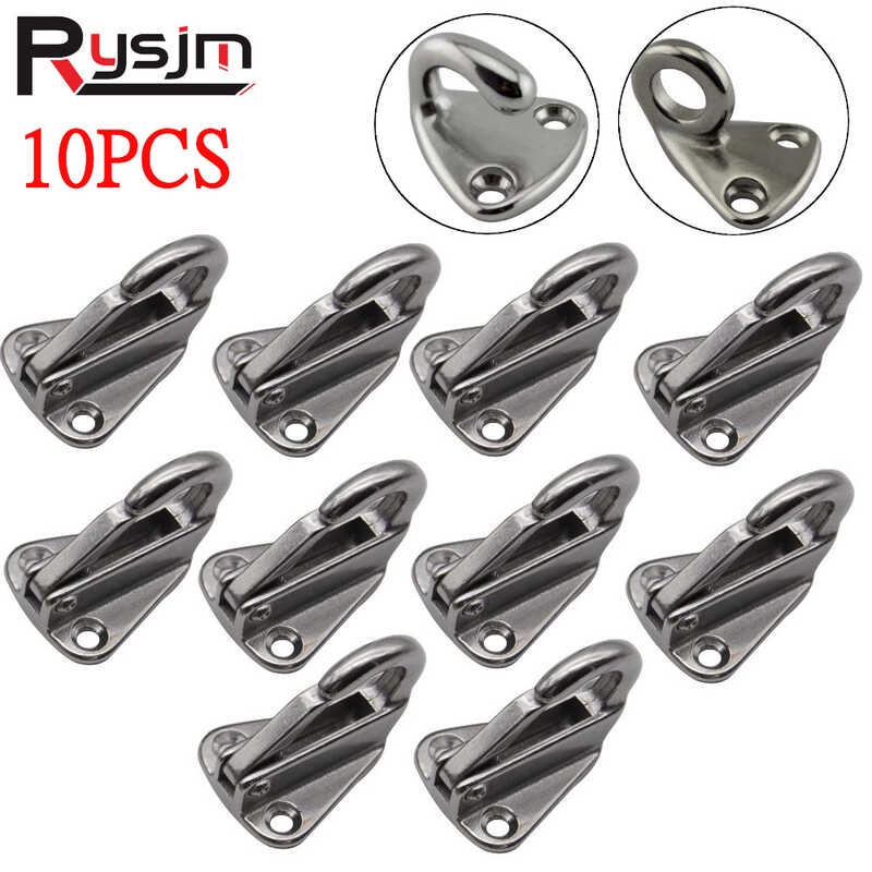 10PCS 316 Stainless Steel Fender Hook gamit ang Closed Eye Spring Clip ...