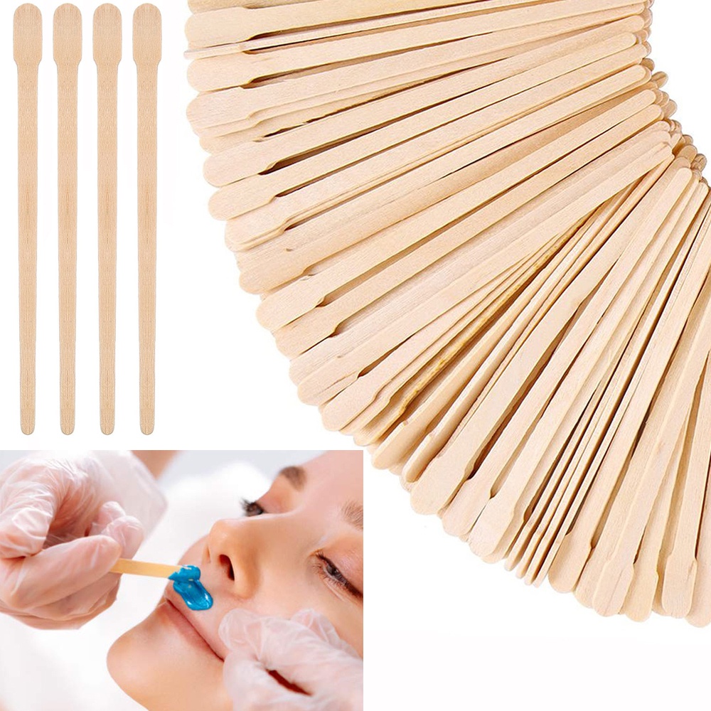 200/400pcs Brow Waxing Small Face Wax Spatulas Applicator Wood Craft