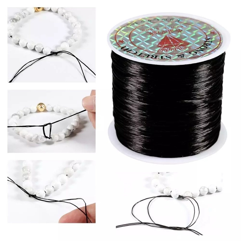 10 yards/roll 0.8mm Strong Elastic Crystal Beaded String String for ...