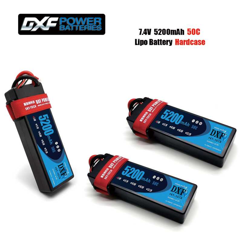 564 DXF Lipo 2S Battery 5200Mah 50C Na May T/Deans Plug Hardcase Para ...