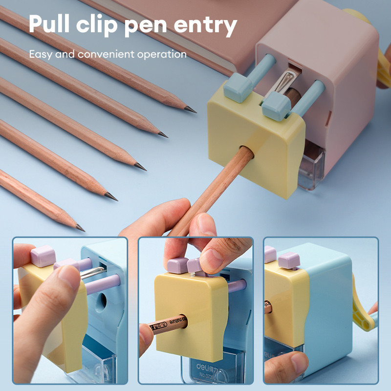 Deli Manual Pencil Sharpener Machine Rotary Sharpener for Graphite ...