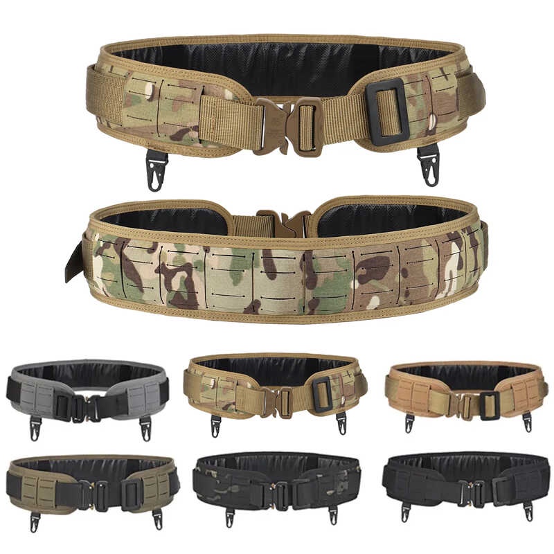 Military Tactical Padded Belt Molle Airsoft Paintball Padded Men's