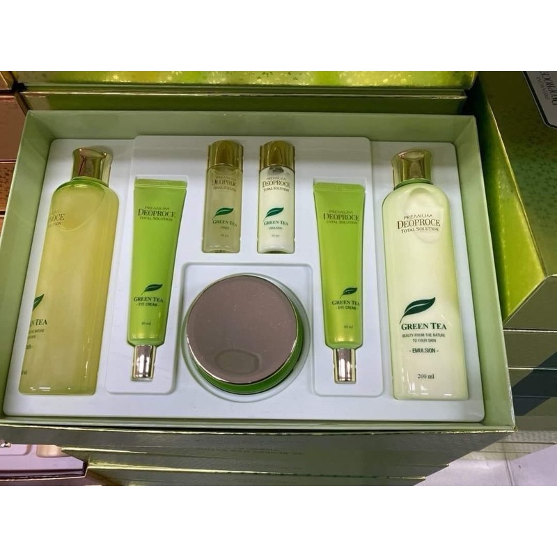 Premium Deoproce Green Tea Total Solution Skin Care Set (NEW PACKAGING