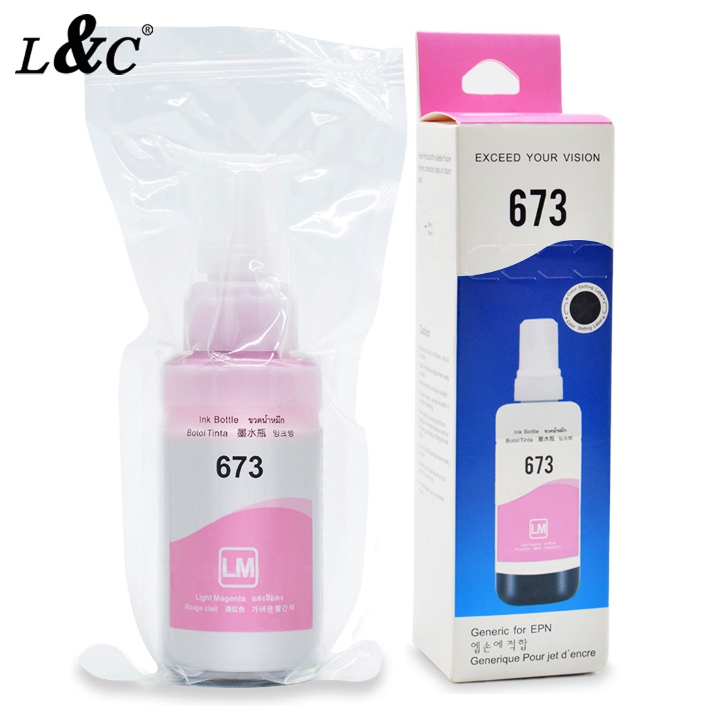 L&C 70ML Premium 673 Dye ink for 673 L800 L801 L805 L810 L850 L1800 L ...
