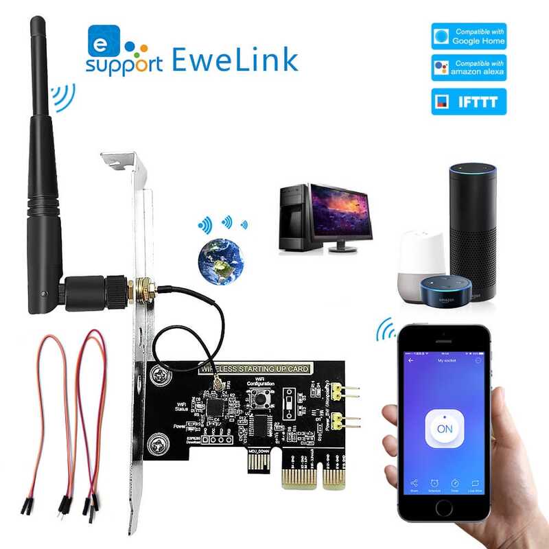 Ewelink Wifi Wireless Smart Switch Relay Module Mini Pci-E Desop Switch ...
