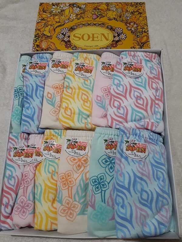 Original 12pcs / 1box SOEN Boxer Style Panty For Women's Available All Size  Random Color and Design BBC