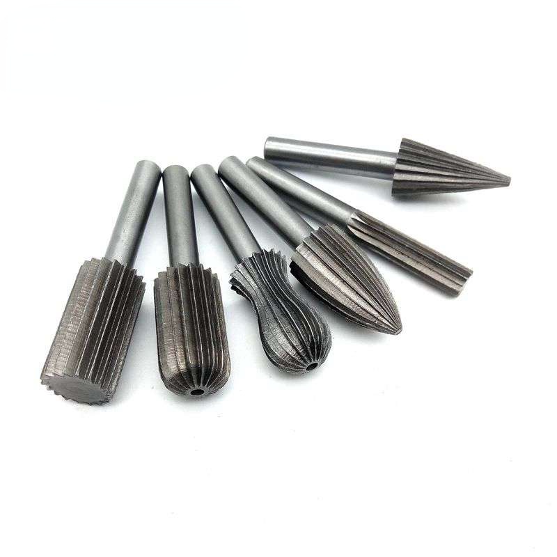 Krachtige 6Pcs HSS Rotary Burr Tools Drill Bit Set Cutting Routing ...