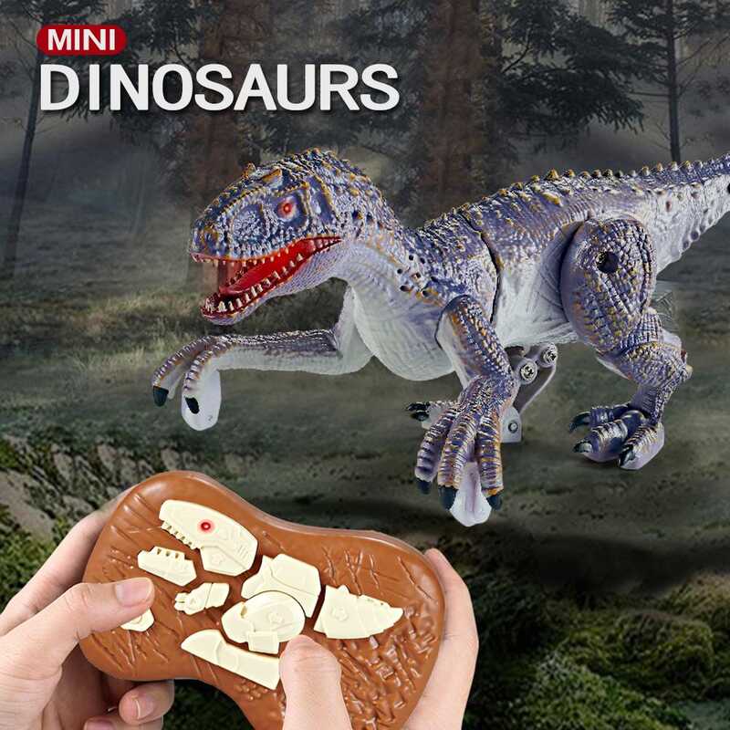 Simulasyon 2.4g Remote Control Dinosaur Electric Mini Velociraptor ...