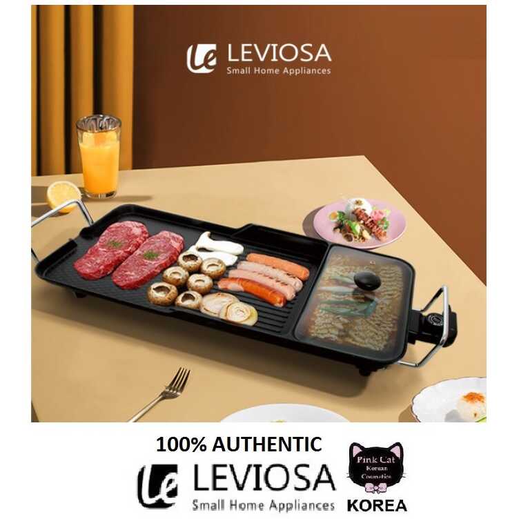 LEVIOSA 3 in 1 Wide Multi Electric Grill Samgyupsal / Samgyeopsal Pan