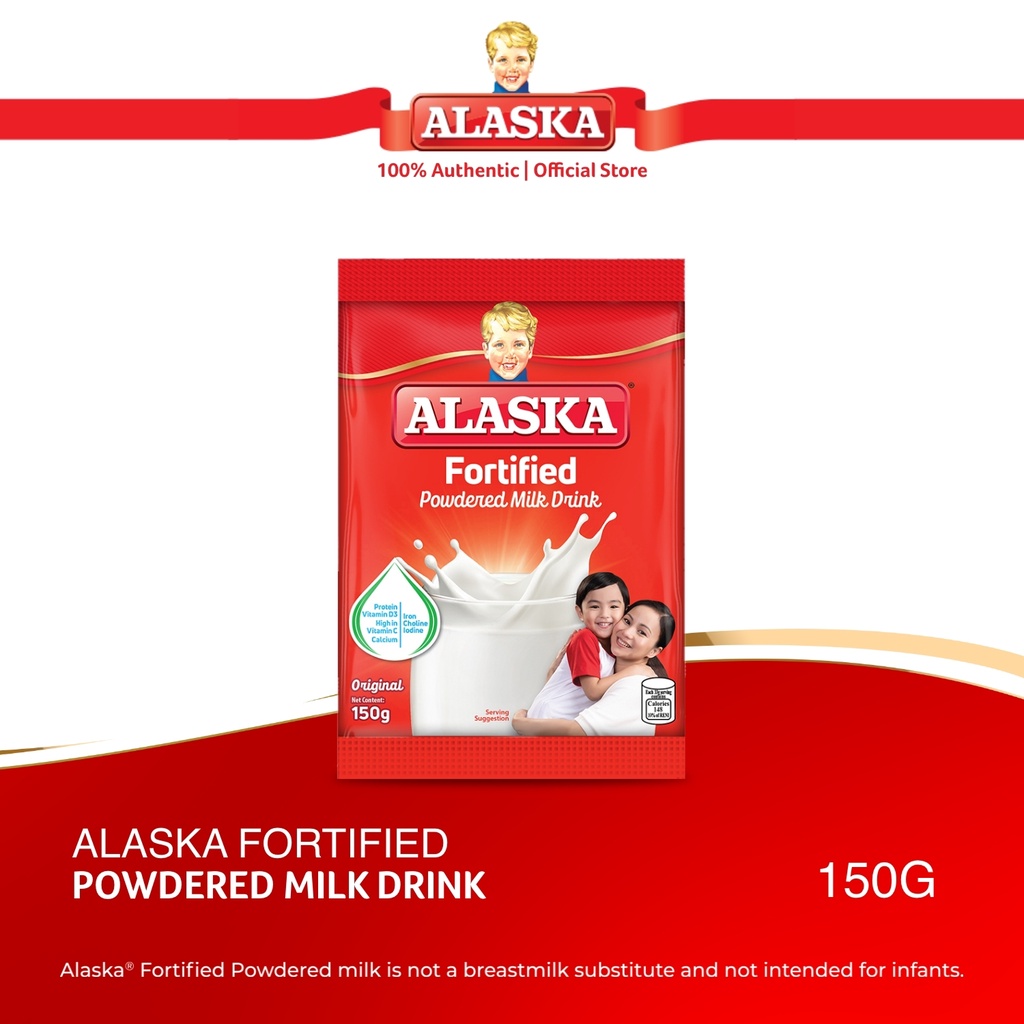 Alaska Fortified Powdered Milk Drink Sachet 150g Shopee Philippines