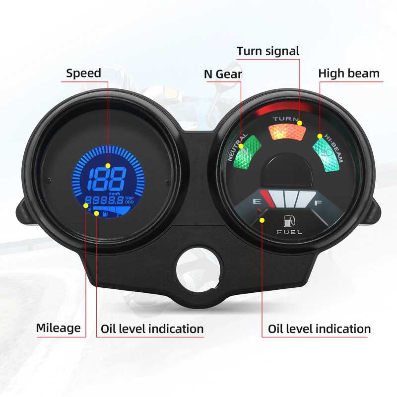 Instrument panel digital panel, speedometer, tachometer, 2000 km/h ...