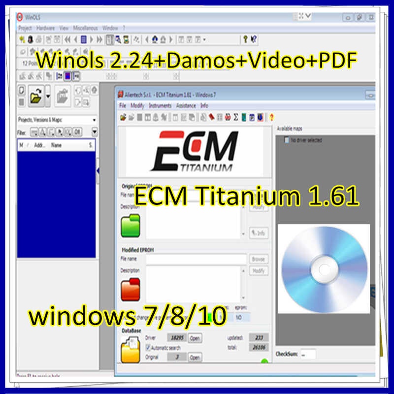 2023 Hot Selling Winols 2.24+ Ecm Titanium 26000+ Unlock Patch+ Damos ...