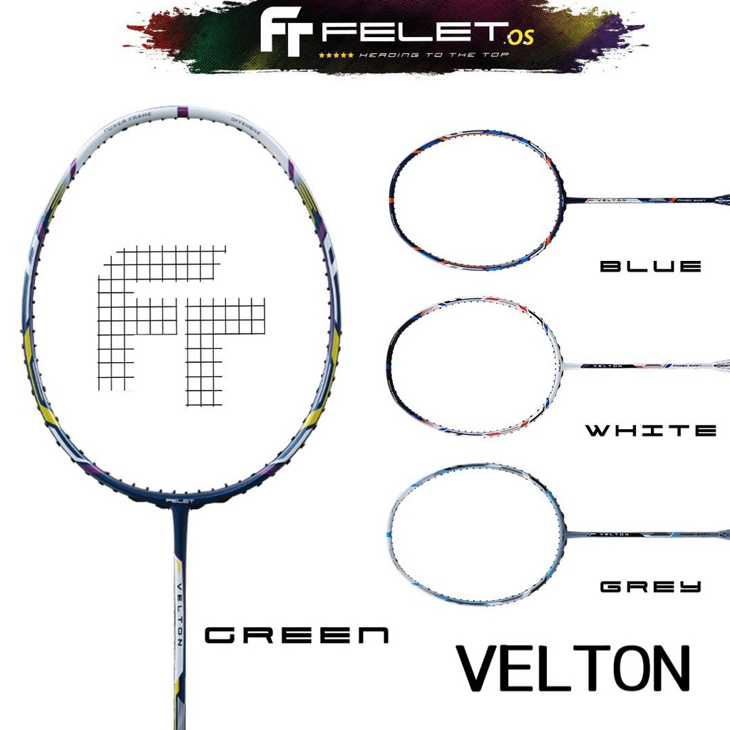 FELET VELTON NEW Badminton Racket 3U 4U Max Tension 31lbs | Shopee ...