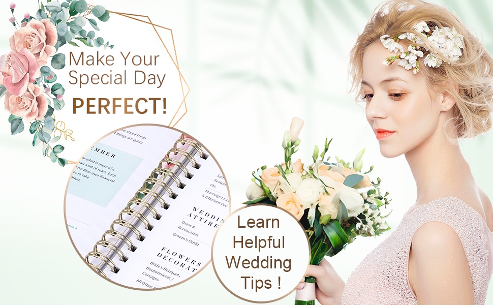188 Pages Wedding Planner Book 2024 Bride's Wedding Coil Diary Notepad ...