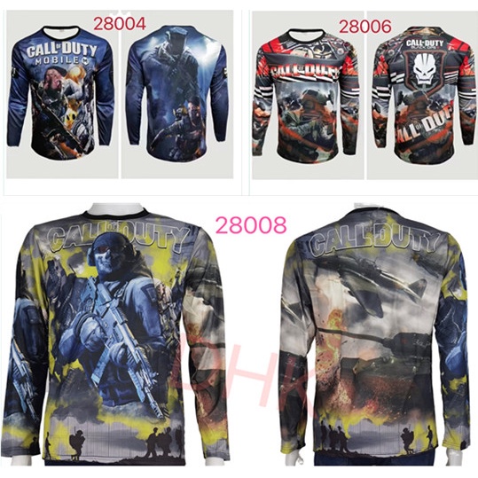 Call Of Duty Jersey Rider's Outfit Round Neck Long Sleeve Sweater T ...