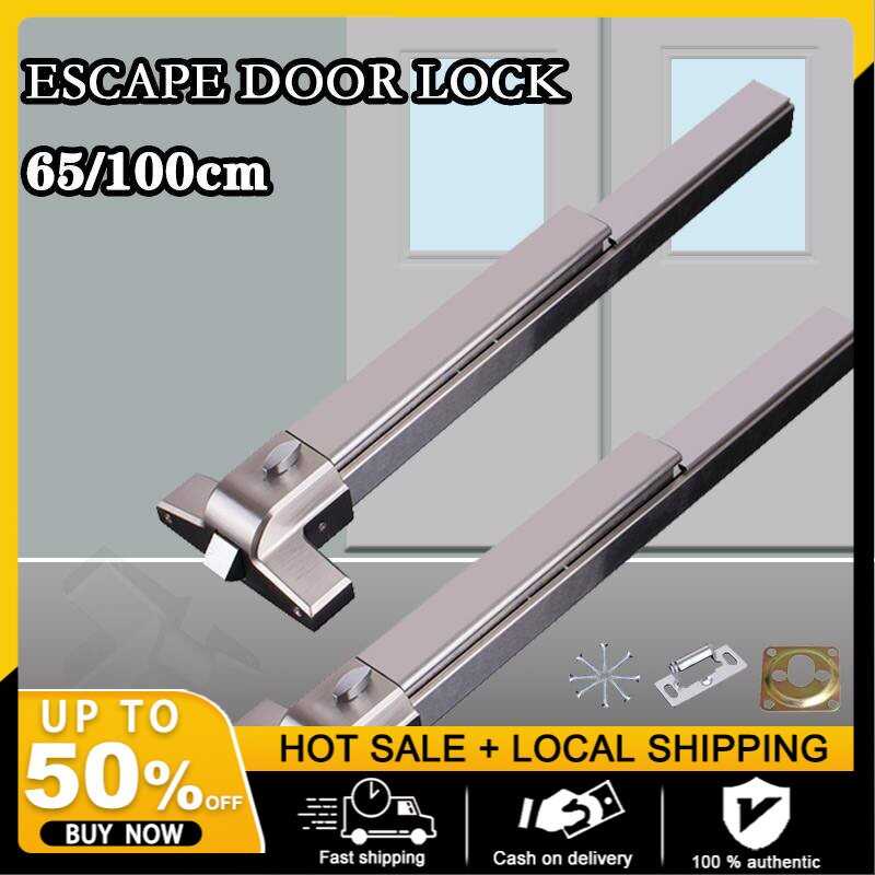 65CM/100CM Stainless Steel Security Escape Fire Rated Push Type Rim ...