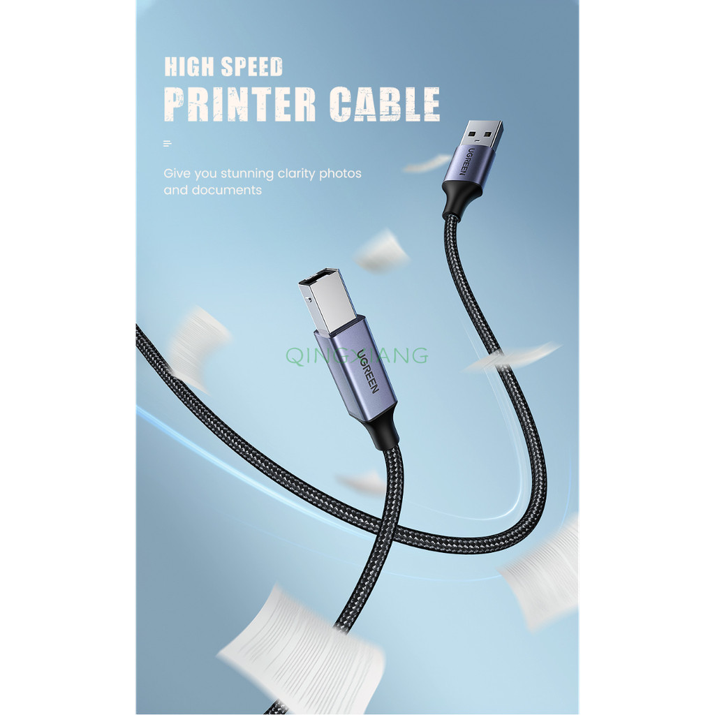 Ugreen USB Printer Cable USB Type B Male to A Male USB 3.0 2.0 Cable ...