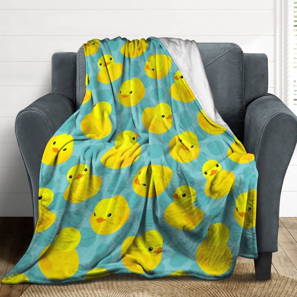 Cute Rubber Duck Throw Blanket Ultra Soft Warm All Cartoon Ducks