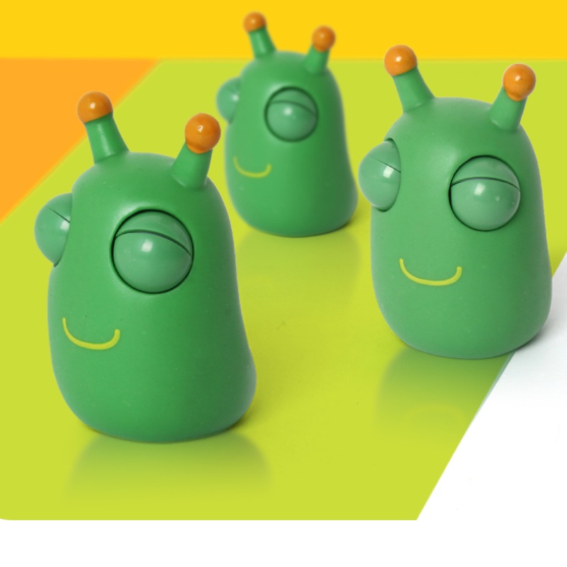Fidget Toy for Adult 3D Funny Novelty Green Eye Popping Grass Worm ...