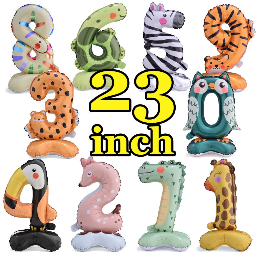 23in Animal Jungle Safari Theme Party Decoration Set Birthday Balloons ...