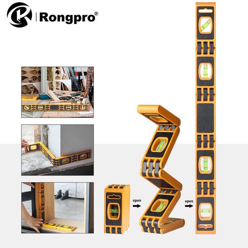 Rongpro 24-In Foldable Level Ruler High-Precision Household Balance ...