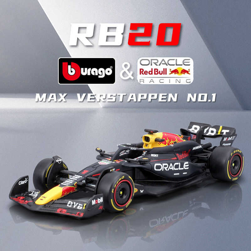 1:43 Bburago 2024 F1 Red Bull Rb20 #1 Max Verstappen Sf24 Mercedes ...