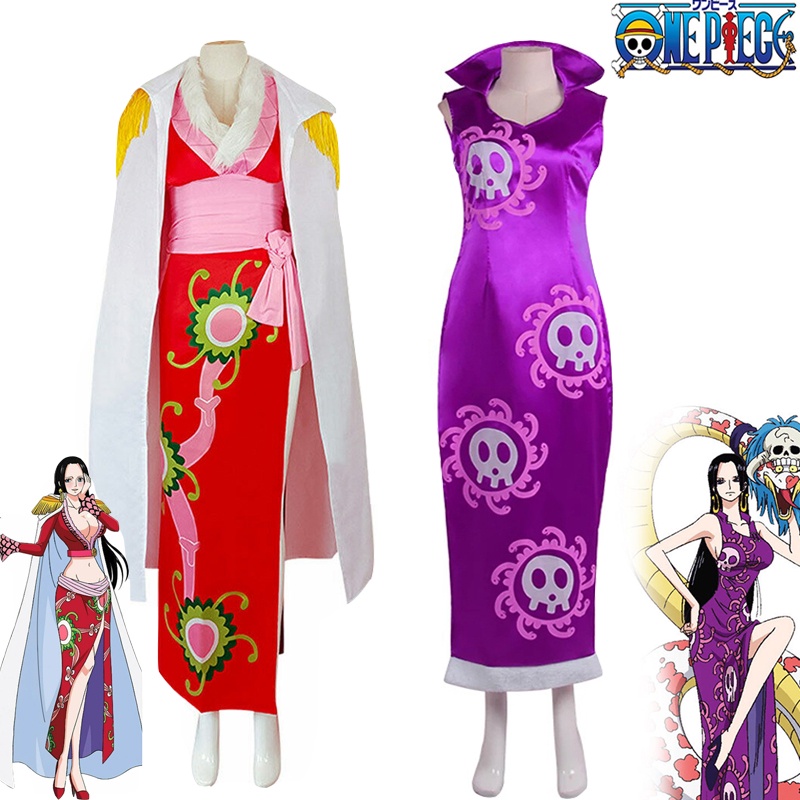 One Piece Boa Hancock Cosplay Anime Cheongsam Costume Dress Halloween ...