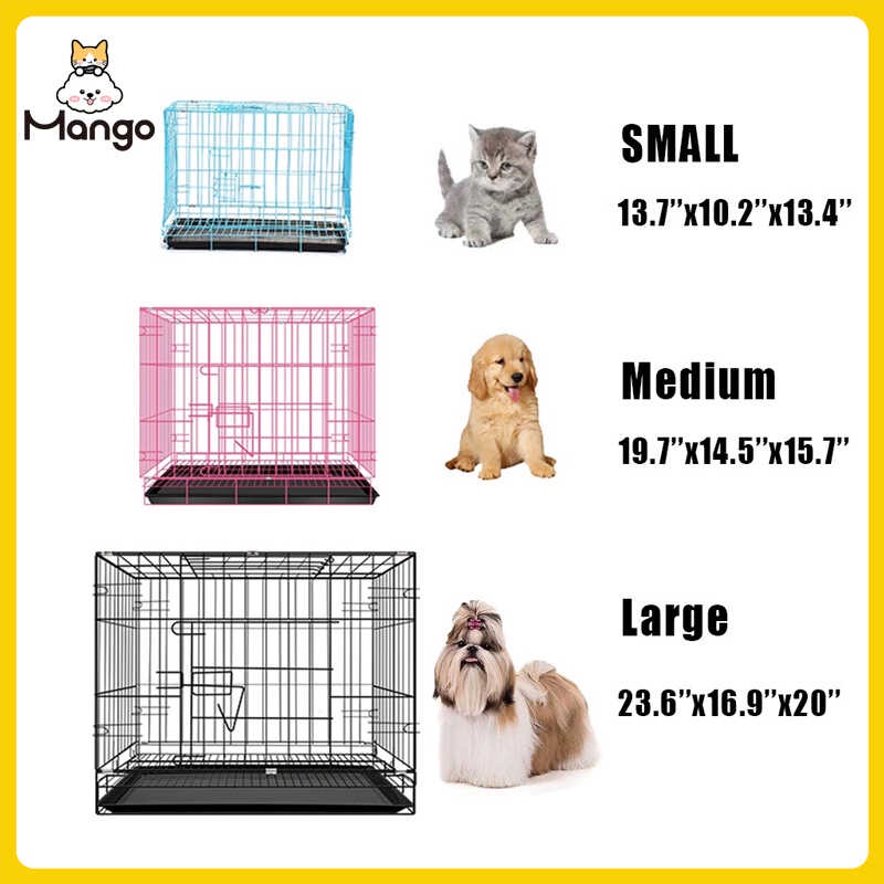 Dog Cage May Poop Tray Heavy Duty Pet Cages Cat Cage Foldable Small ...