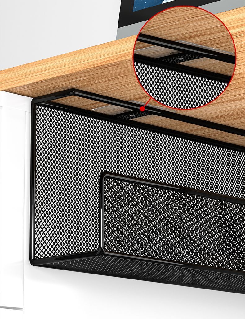 Under the Table Cord Manager Wire Storage Storage Box Computer Desk ...