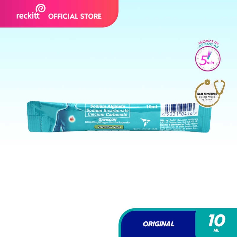 Gaviscon Original Antacid Liquid Sachet 10ml for Acid Reflux Shopee