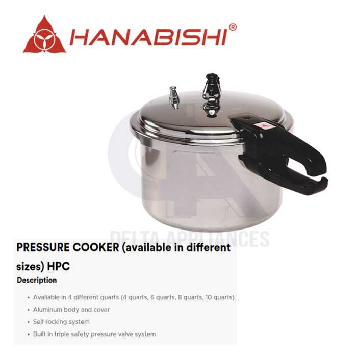 Hanabishi HPC 8Q Pressure Cooker (8 Quartz) | Shopee Philippines