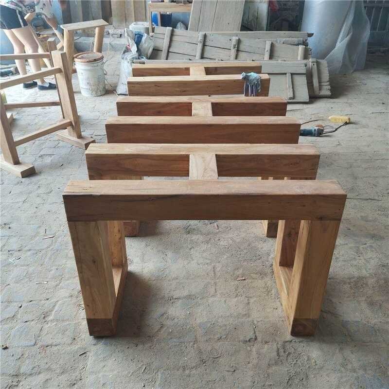 Old elm wood solid wood table legs, table legs, large board support ...